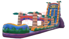 22ft Tiki Plunge Water Slide w/ Slip-N-Slide - Dual Lane 