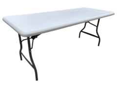 6ft White Plastic Tables