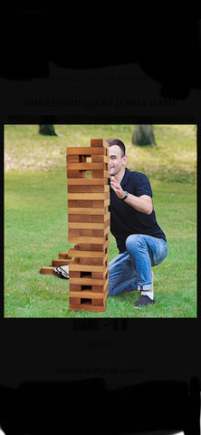 Giant Jenga Yard Game