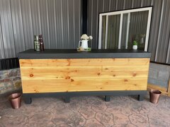 Portable Beverage Drink Station Wooden Bar