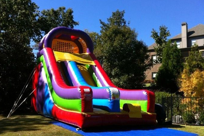 18' Inflatable Wacky Dry Slide