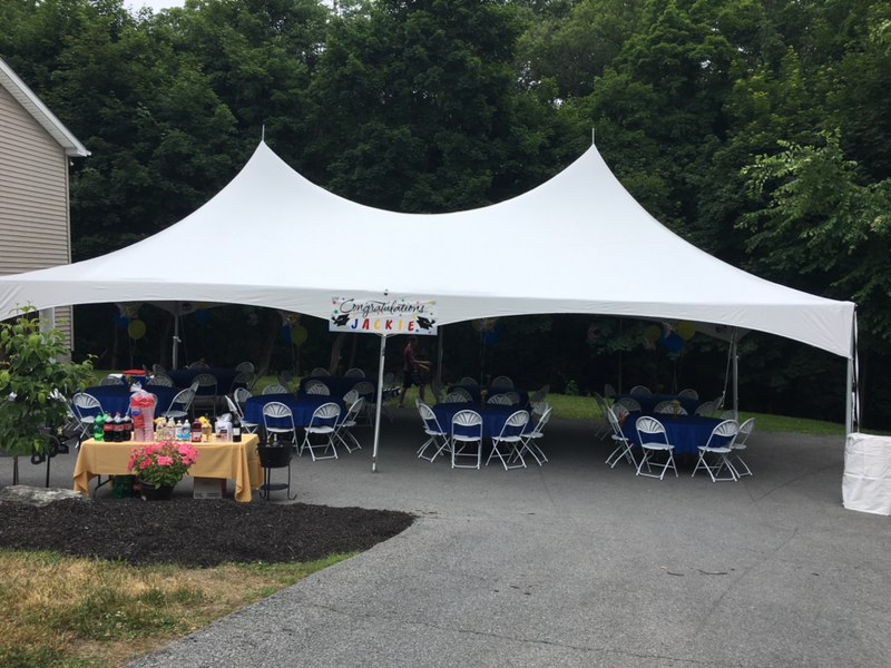 20 x 40 High Peak Frame Tent Rental is perfect for Graduations!