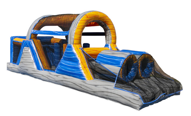 30 foot Backyard Obstacle Challenge Course rental in Austin Texas from Austin Bounce House Rentals