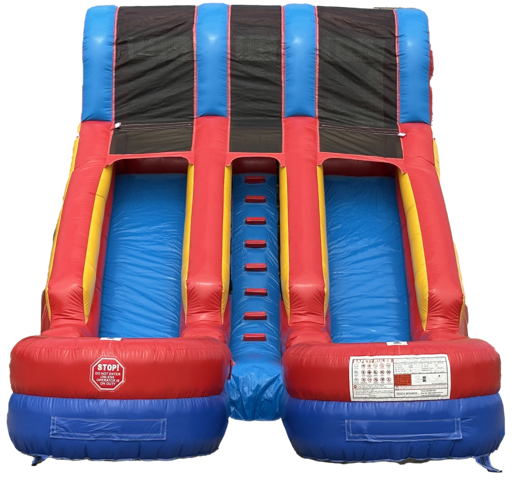Double Crush Dual Lane Water Slide Front view at Austin Bounce House Rentals