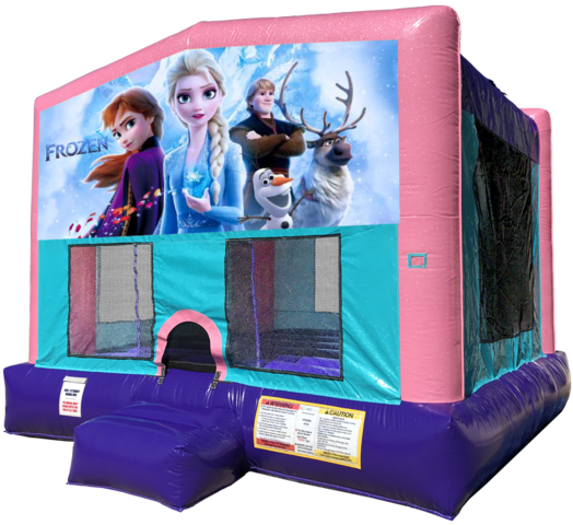 Frozen Sparkly Pink Bounce House rentals in Austin Texas from Austin Bounce House Rentals