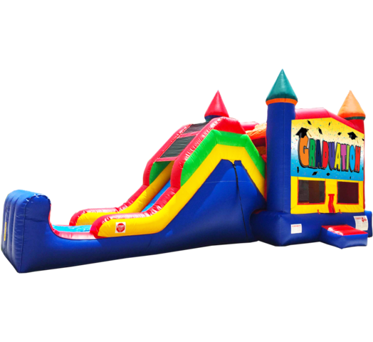 Graduation Kids Super Combo 5-in-1 inflatable rentals in Austin Texas by Austin Bounce House Rentals