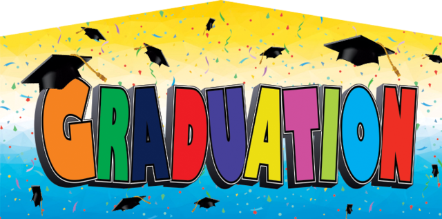 Graduation Kids banner that goes on various inflatables from Austin Bounce House Rentals
