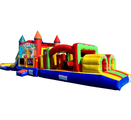 Scooby Doo Super Duper Combo inflatable rental outside view from Austin Bounce House Rentals