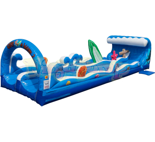 35' Surf the Wave Slip'n Slide w/ Pool with white background
