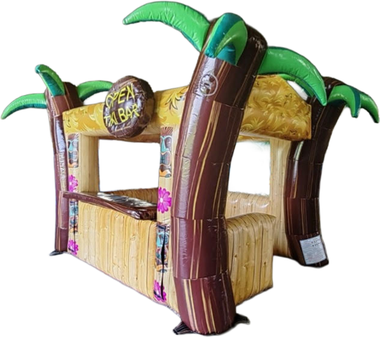 Tiki bar rental item at angle with no background from Austin Bounce House Rentals