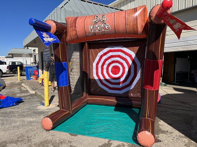 Viking Axe Throw image from Austin Bounce House Rentals at warehouse