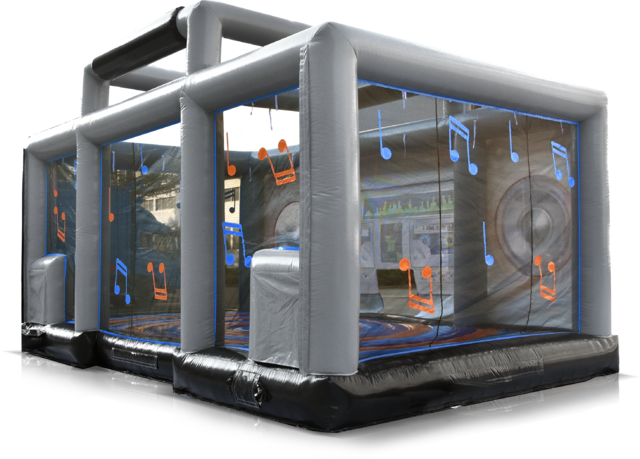 rear angle view of boombox bounce with background removed