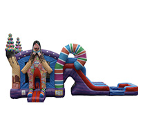 Sugar Shack Combo rental from Austin Bounce House Rentals