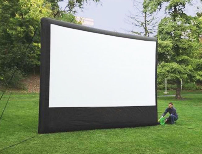 Inflatable movie screen for rent in Austin Texas from Austin Bounce House Rentals