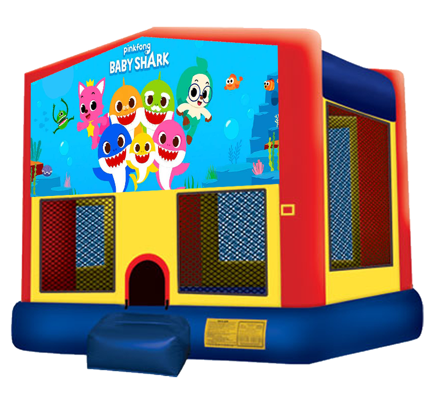 Baby Shark Bounce House rental in Austin Texas by Austin Bounce House Rentals