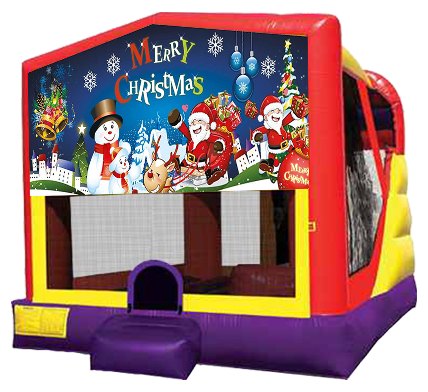 Christmas 4-in-1 Bounce Slide Combo Rentals in Austin Texas from Austin Bounce House Rentals