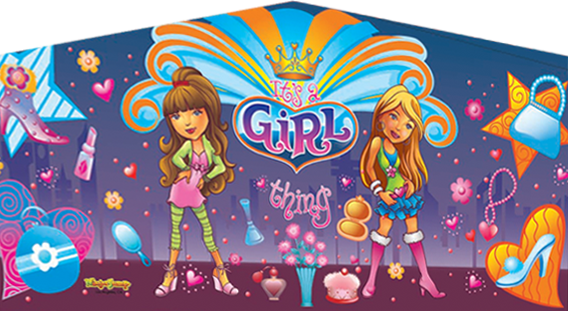 Its a Girl Thing themed art panel for bounce house rentals in Austin TX from Austin Bounce House Rentals