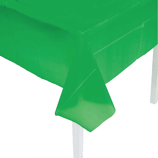 Green Plastic Table Covers sold in Austin Texas from Austin Bounce House Rentals