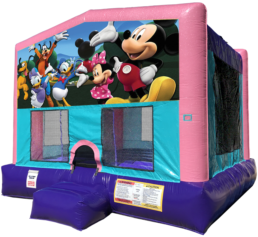Mickey Mouse Sparkly Pink Bounce House Rentals in Austin Texas from Austin Bounce House Rentals
