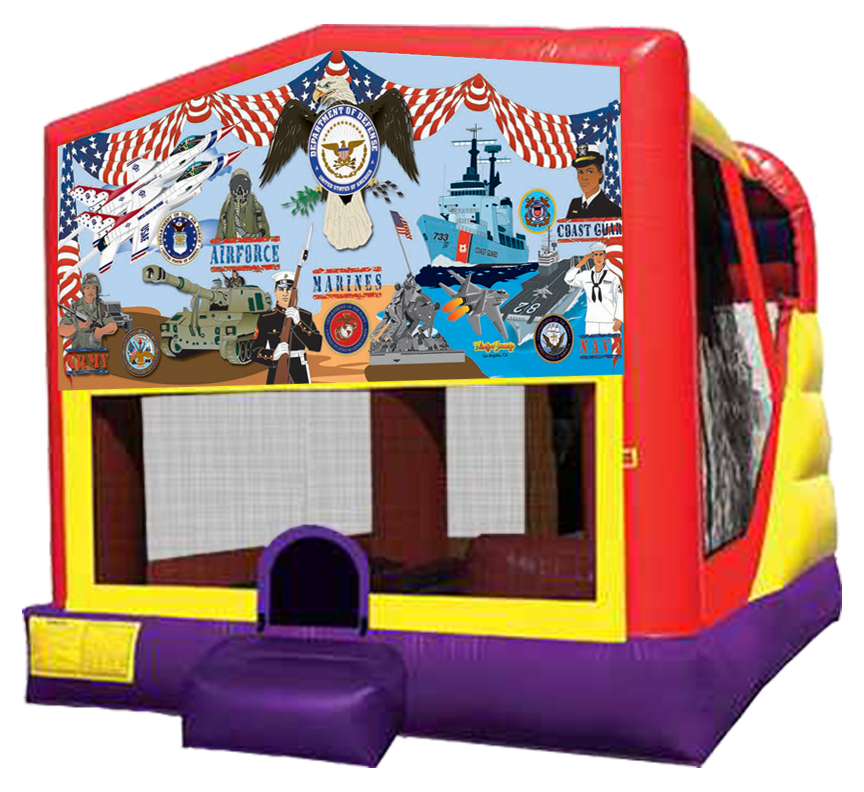 Military Pride Bounce-Slide Combo Rental in Austin Texas from Austin Bounce House Rentals