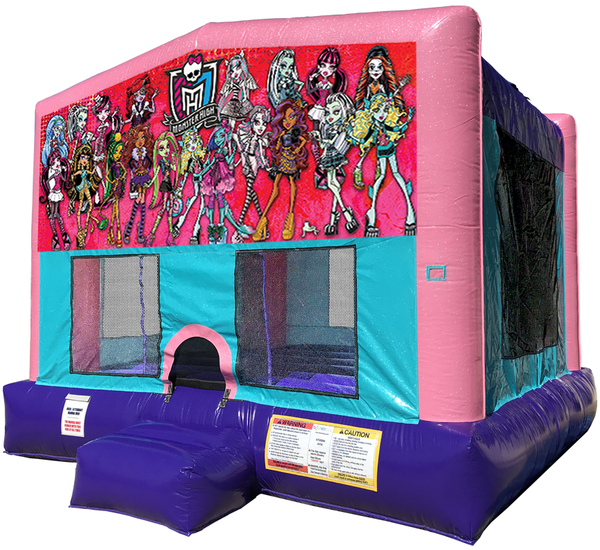 Monster High Sparkly Pink Bounce House Rentals in Austin Texas from Austin Bounce House Rentals