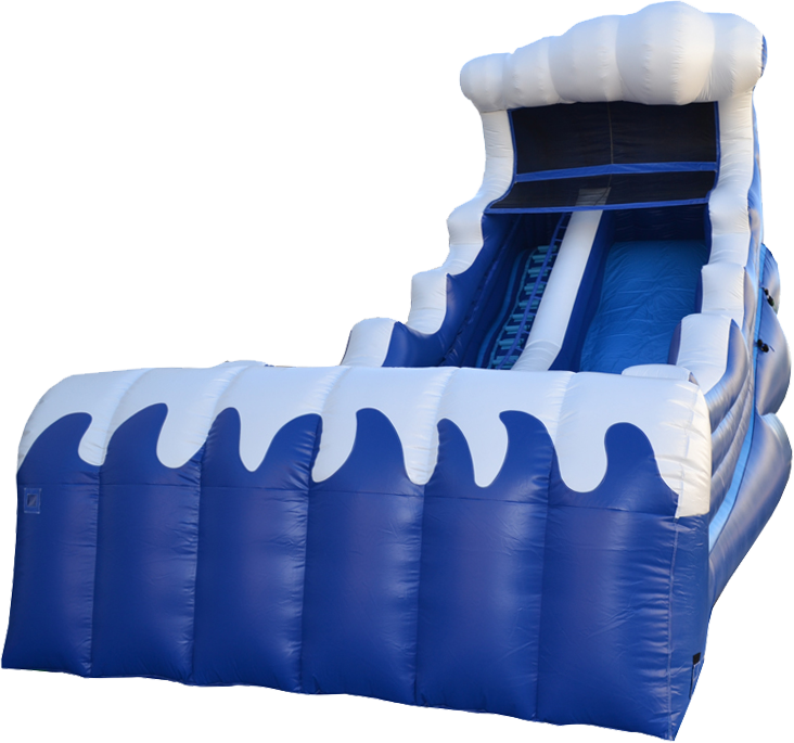 Ocean Slide Rental front view from Austin Bounce House Rentals in Austin Texas
