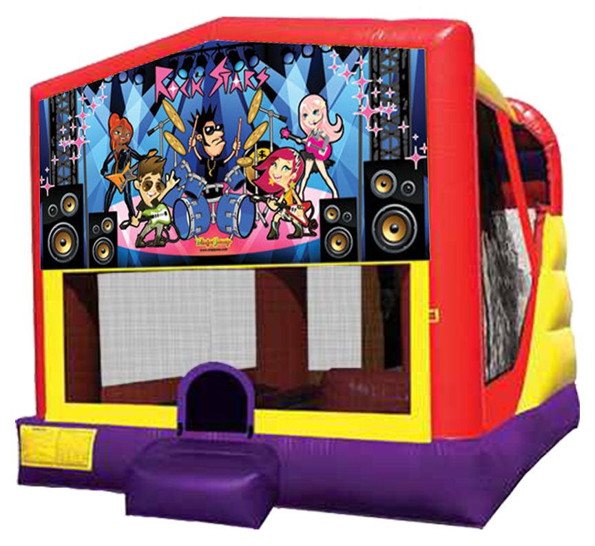 Rock Star Bounce-Slide Combo Rental in Austin Texas from Austin Bounce House Rentals