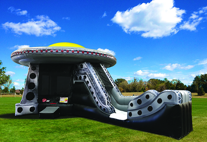 UFO Alien Invasion Inflatable Rentals from Austin Bounce House Rentals in Austin TX