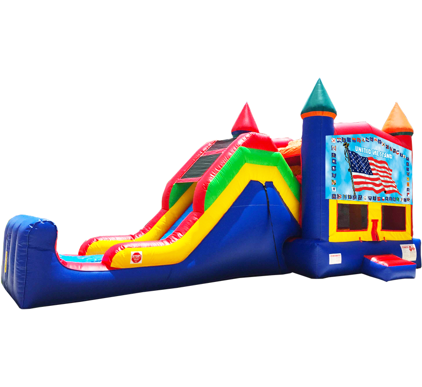 United We Stand Super Combo Rentals in Austin Texas from Austin Bounce House Rentals