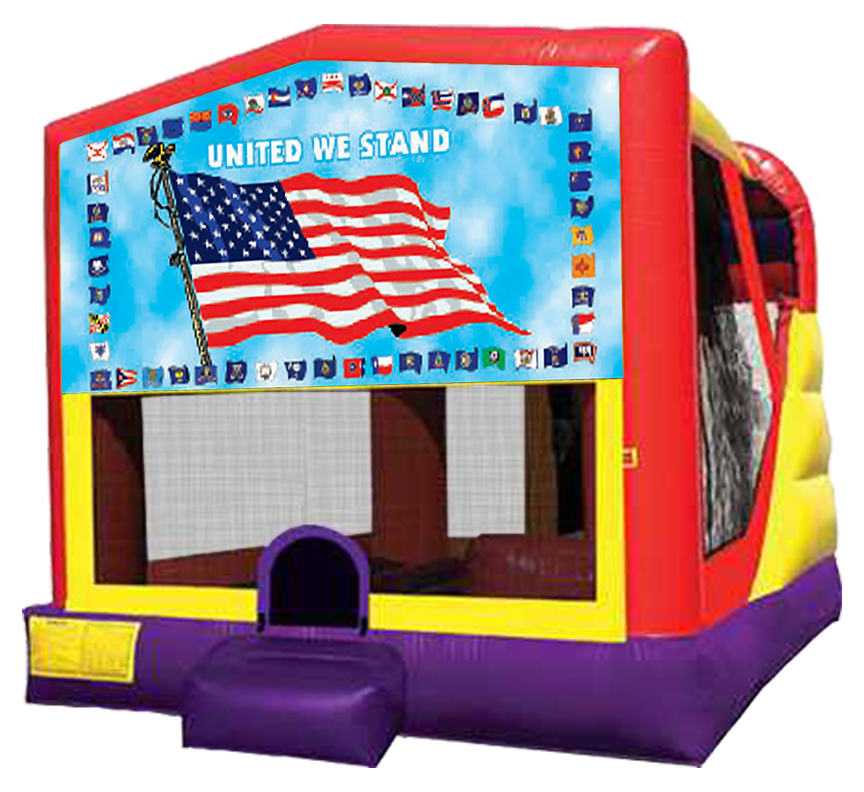 United We Stand Extra Large Bounce-Slide Combo Rentals in Austin Texas from Austin Bounce House Rentals