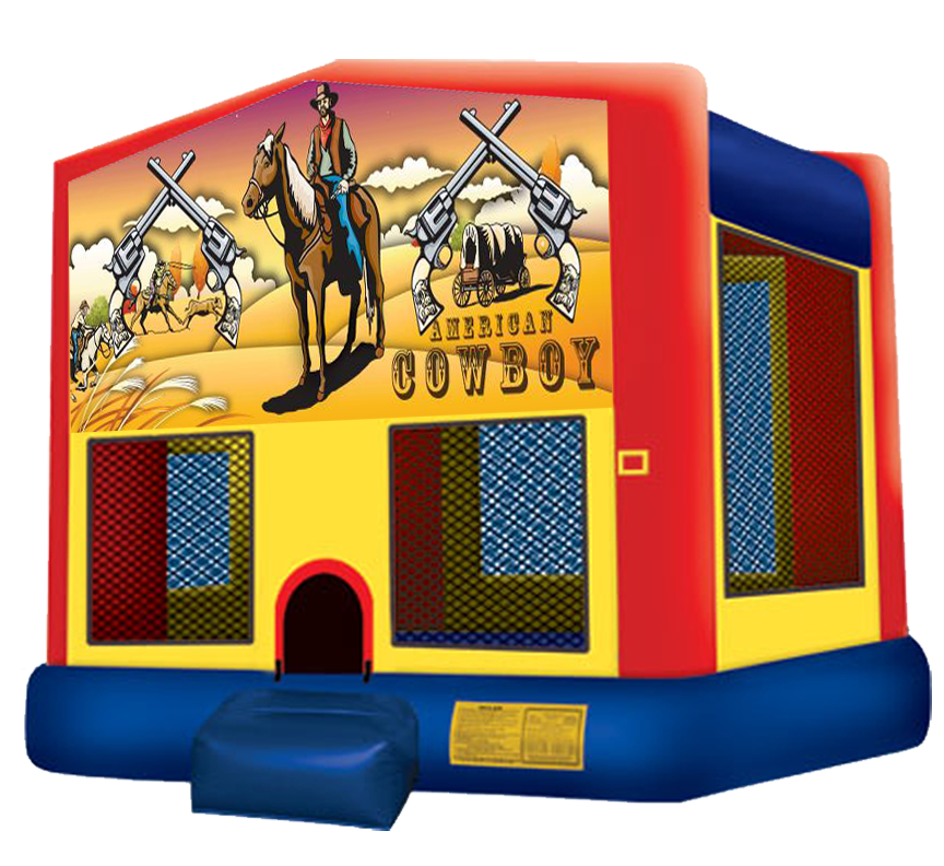 Western Cowboy Bounce House rental in Austin Texas from Austin Bounce House Rentals