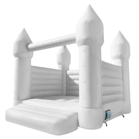 White Wedding Castle with no background from Austin Bounce House Rentals™
