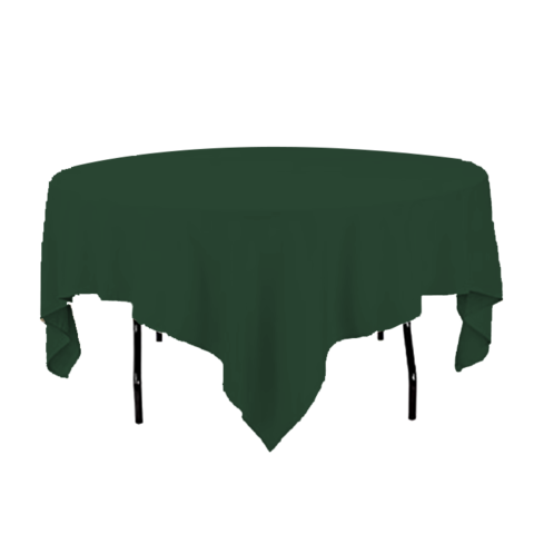 Dark Forest Green Tablecloth for Round Table