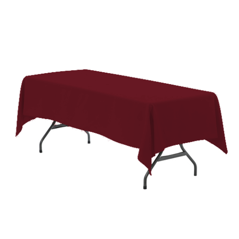 Dark Burgundy Table Cloth for 8' Rect. Table