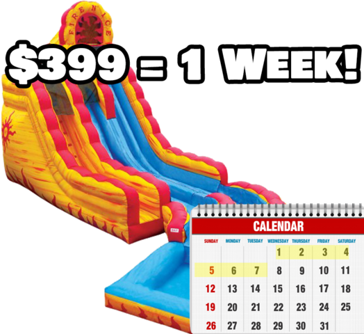 Fire'n Ice Dual Lane Water Slide - Weekly Rental