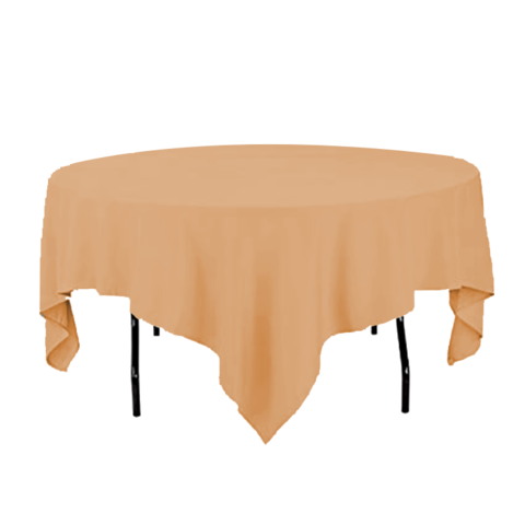 Light Peach Tablecloth for Round Table