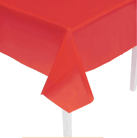 Red Plastic Table Cover (purchase)