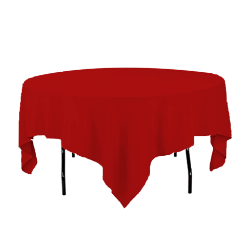 Red Tablecloth for Round Table