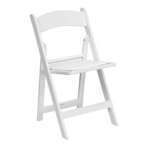 White Deluxe Folding Chair