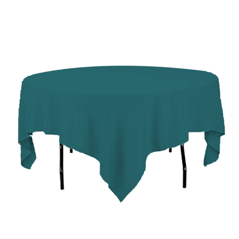 Teal Tablecloth for Round Table