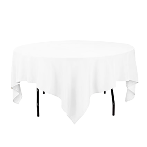 White Tablecloth for Round Table