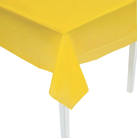 Yellow Plastic Table Cover (purchase)