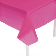 Hot Pink Plastic Table Cover (purchase)