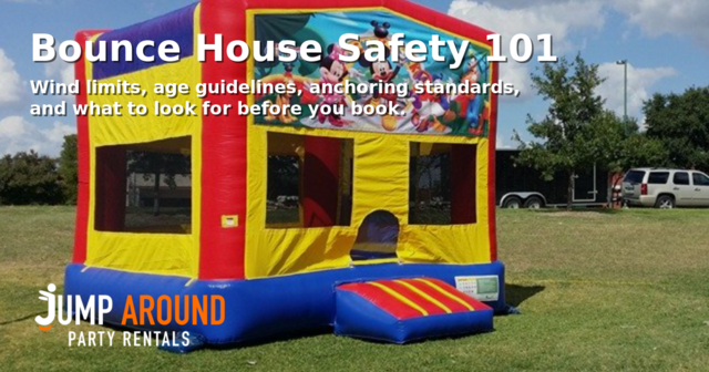Bounce house safety 101 for Greater Austin events infographic - Jump Around Party Rentals