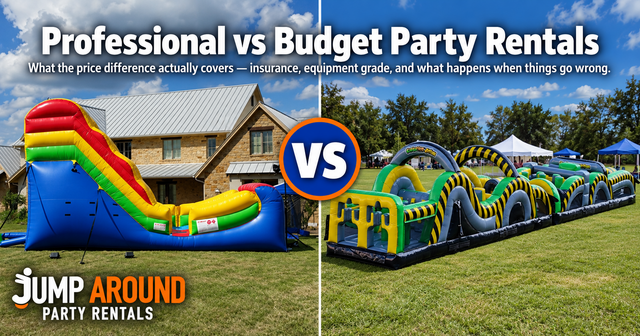 Professional vs budget party rentals - what the price difference actually covers - Jump Around Party Rentals