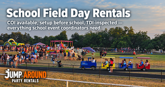 School field day rentals in Greater Austin TX - Jump Around Party Rentals