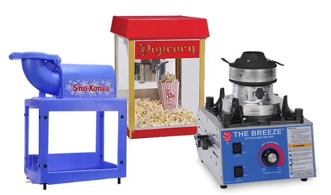 Concession machine rentals for outdoor events in Greater Austin
