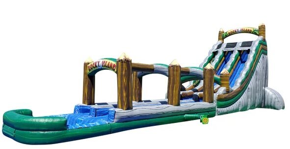 18ft Rocky Island Water Slide w/Slip N Slide