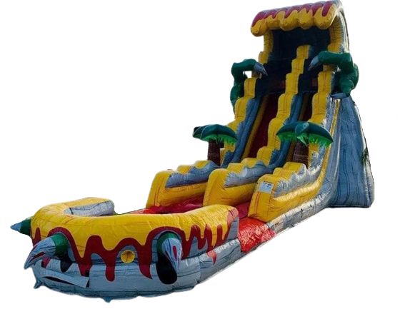 22ft Tall T Rex Water Slide w Pool