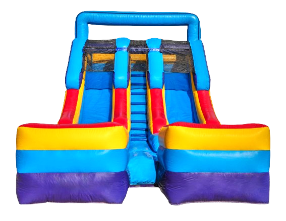 16ft Primary Double Lane Water Slide